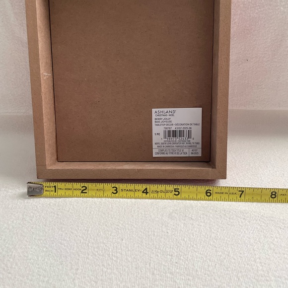 NWT Ashland Festive Holiday Sign with Holly - Red and Pink - Picture 6 of 7